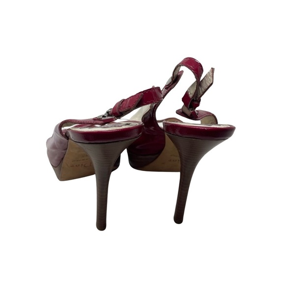 Dior Pink Patent Extreme Slingback Sandals sz 38 - Picture 4 of 10